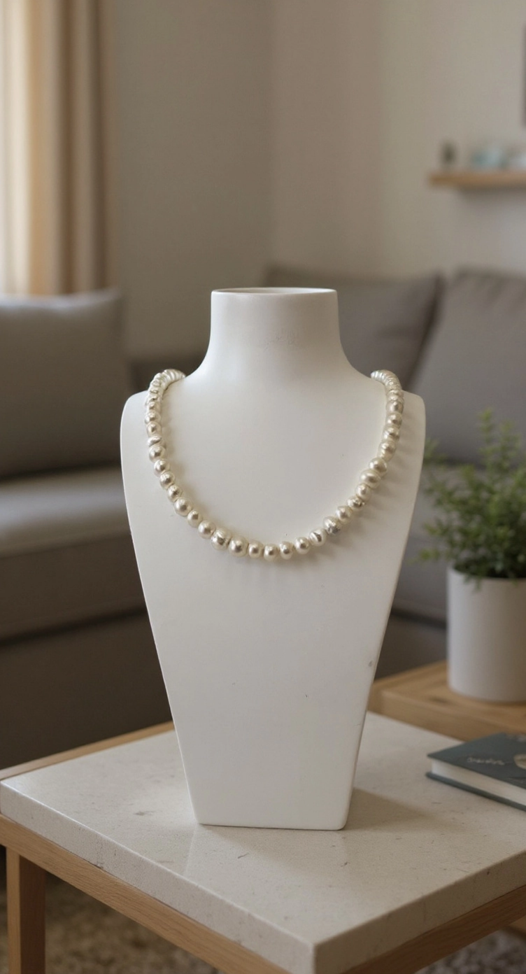 Collier en perles de culture irregulieres
