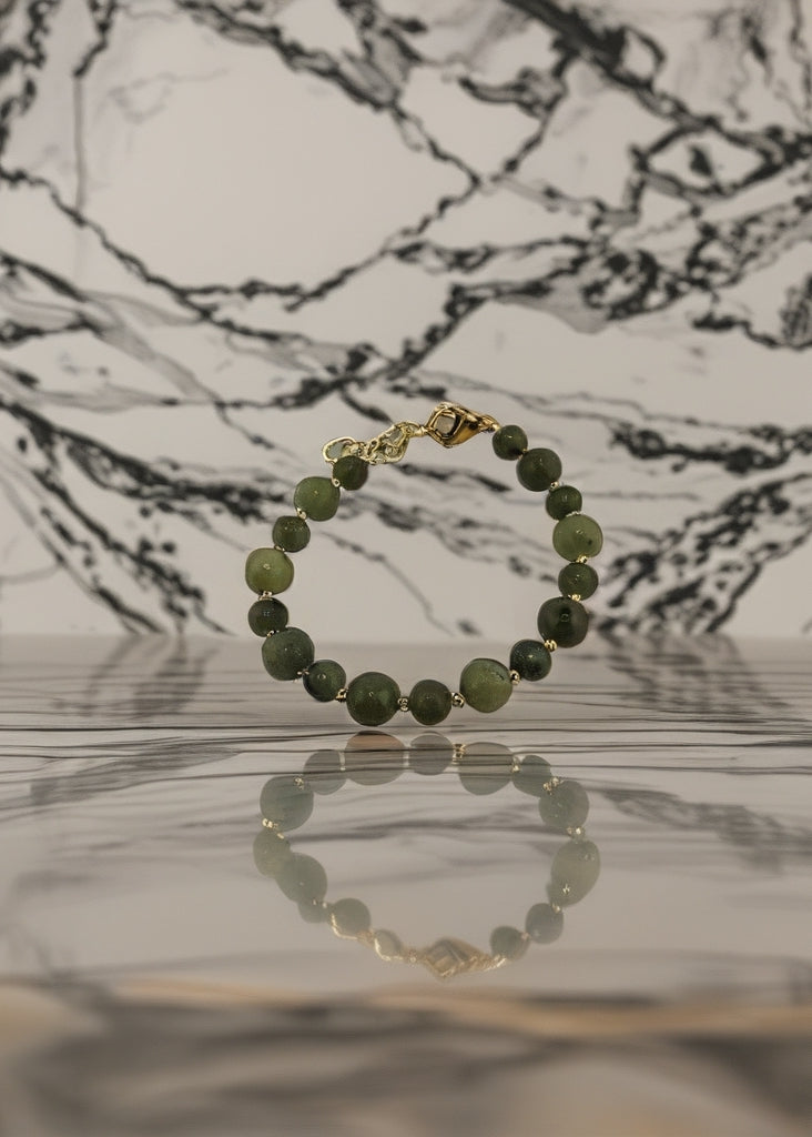 Bracelet en Agate verte