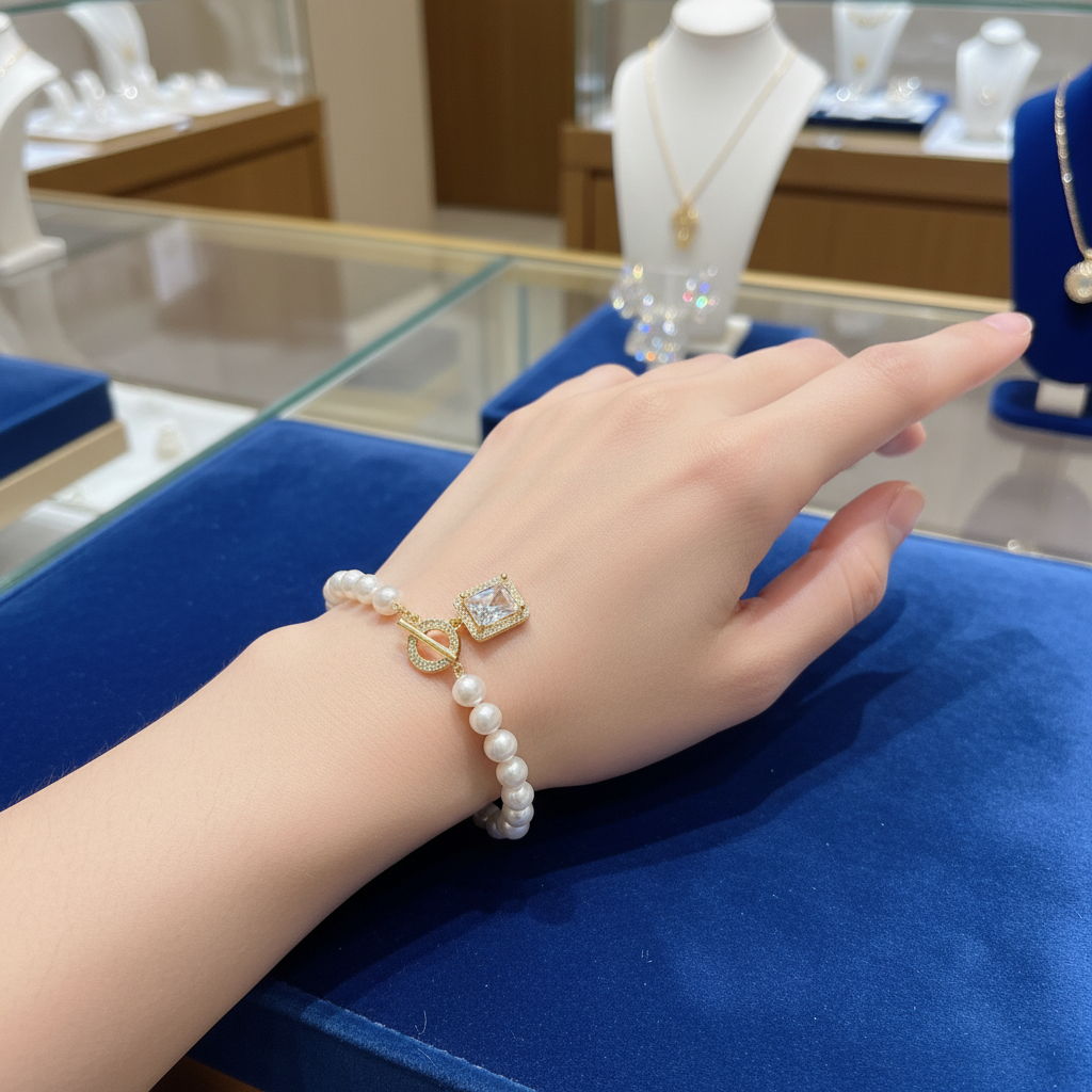 Bracelet  "Blanche Emotion"