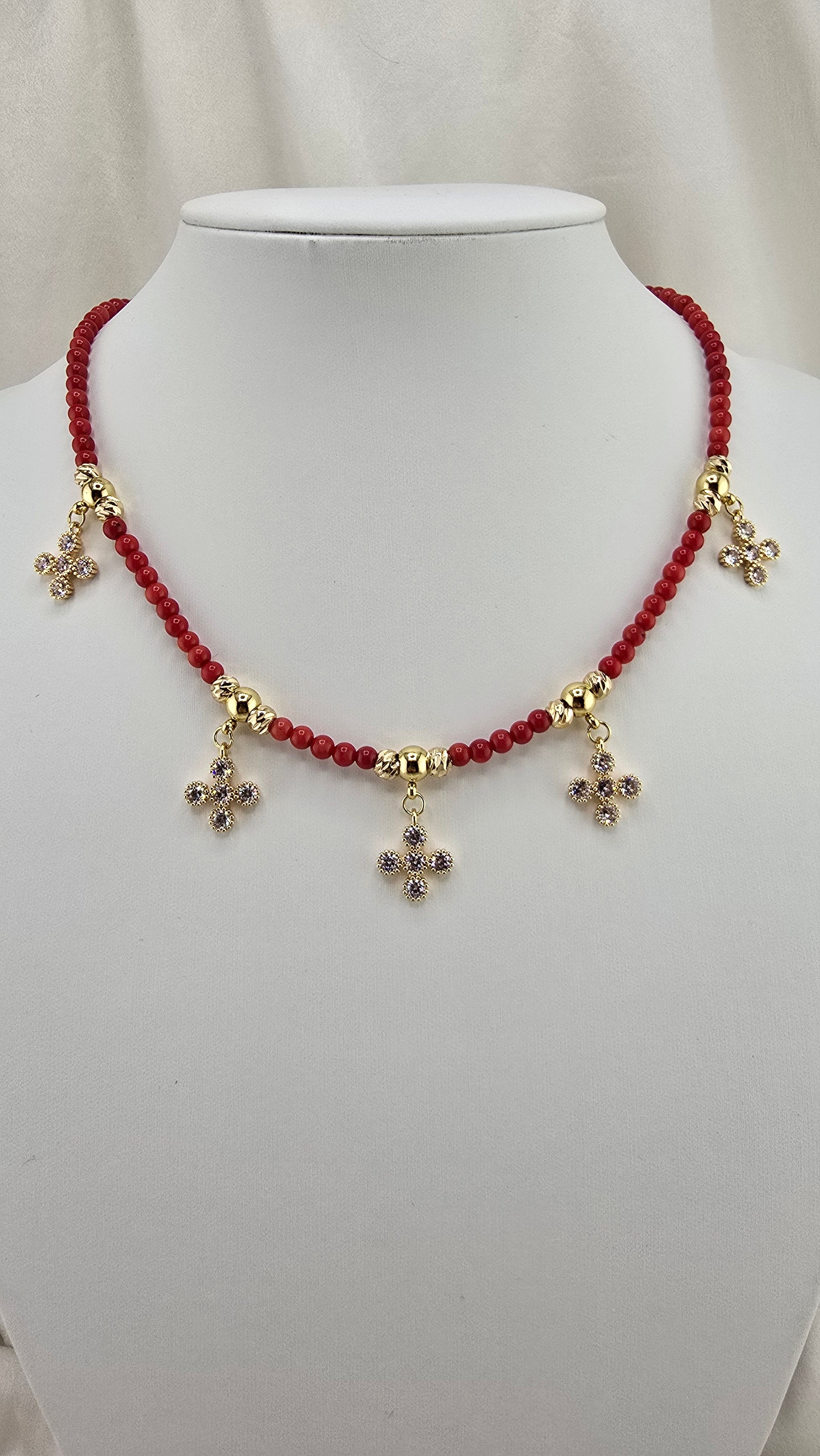 Collier en Nacre rouge