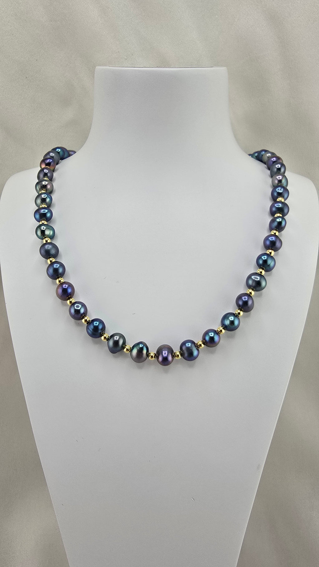 Collier en perles de culture reflets irisés