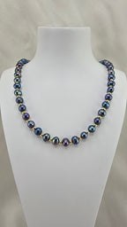 Collier en perles de culture reflets irisés