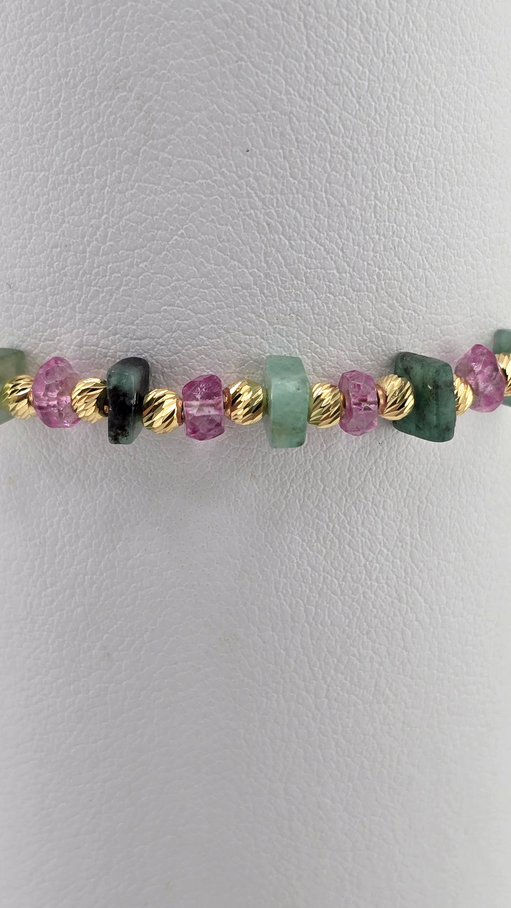 Bracelet en Topaze rose et Emeraude Myammar