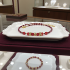 Collier en rouge et or