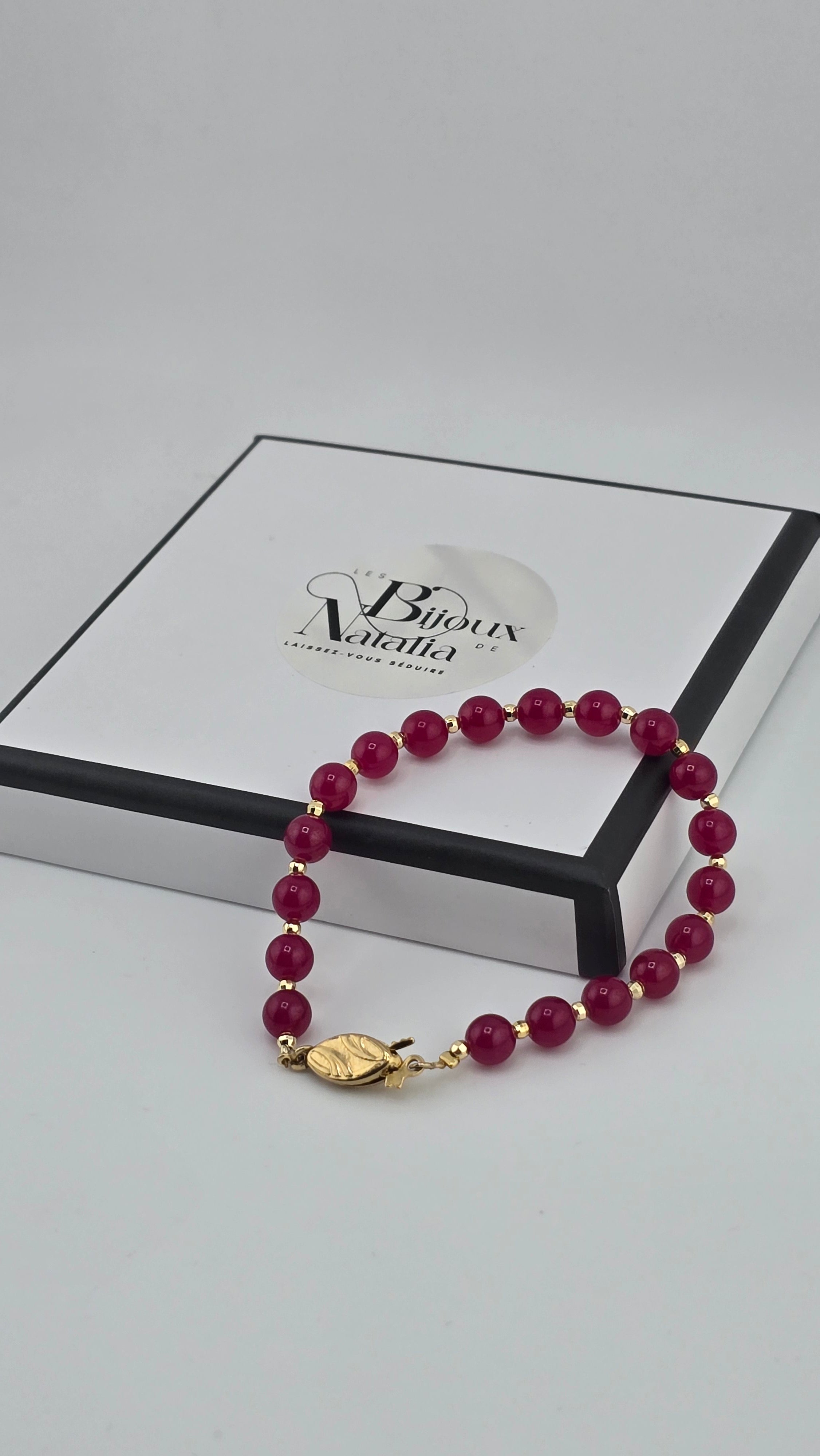Bracelet en rubis et vermeil
