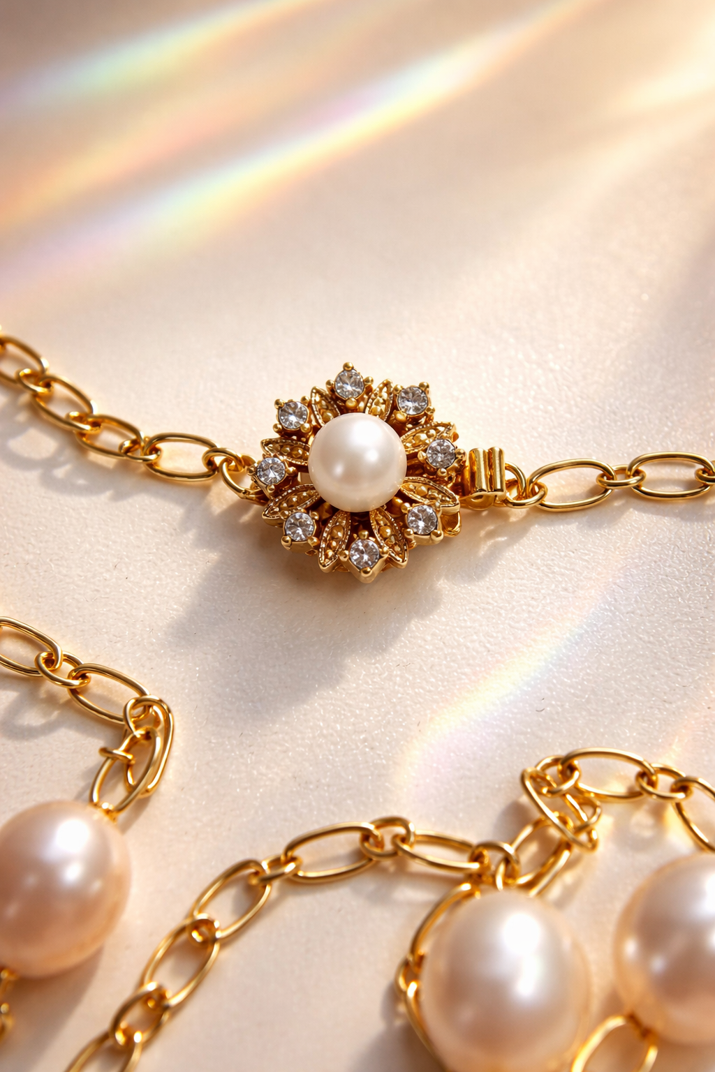 Mademoiselle - perles de culture saumon