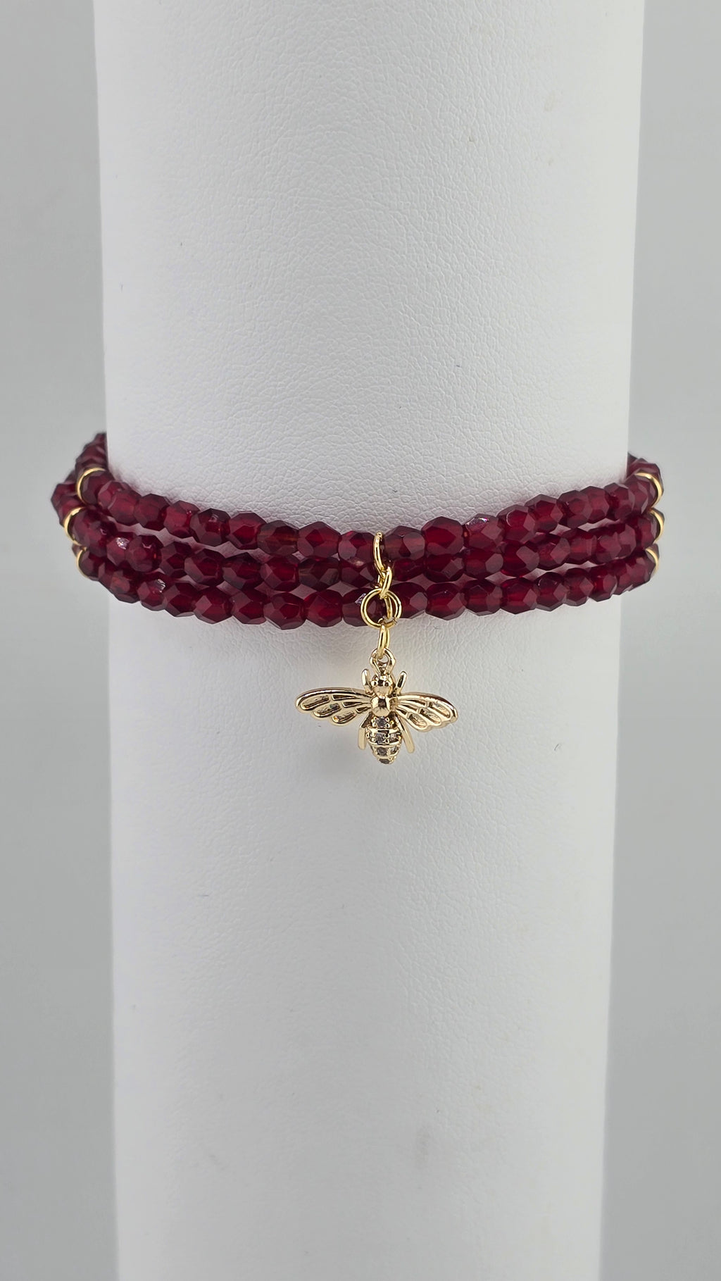 Bracelet en cristal rouge