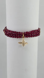 Bracelet en cristal rouge