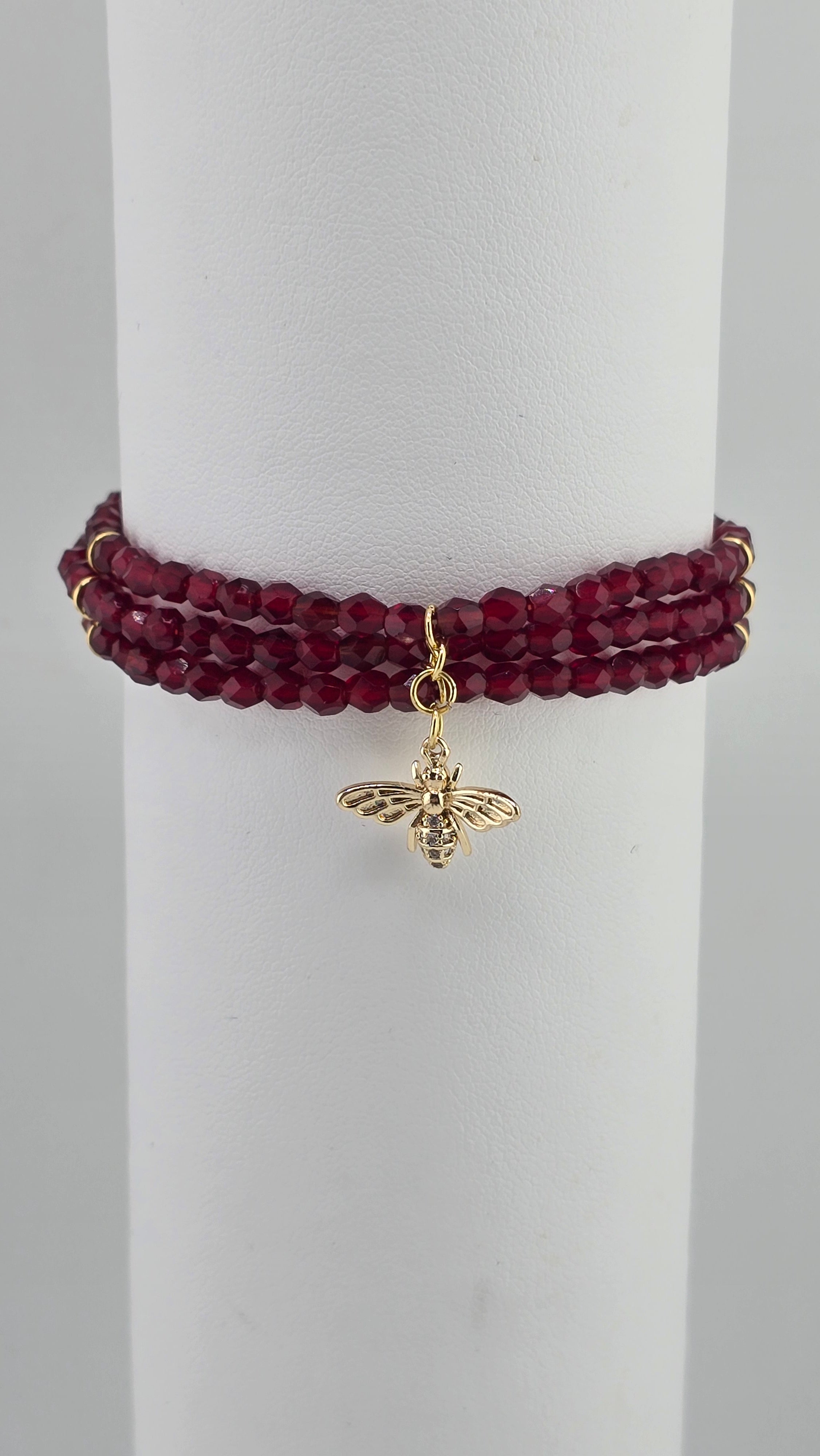 Bracelet en cristal rouge