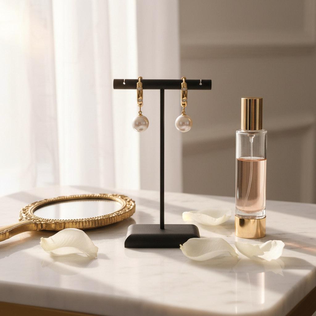 Boucles d’oreilles dormeuses avec perles de culture