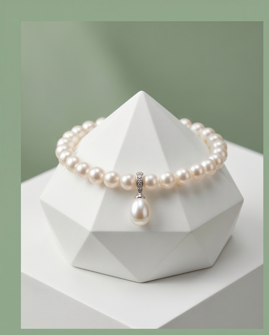 Bracelet argent 925 perles de culture - Intemporel Nacré