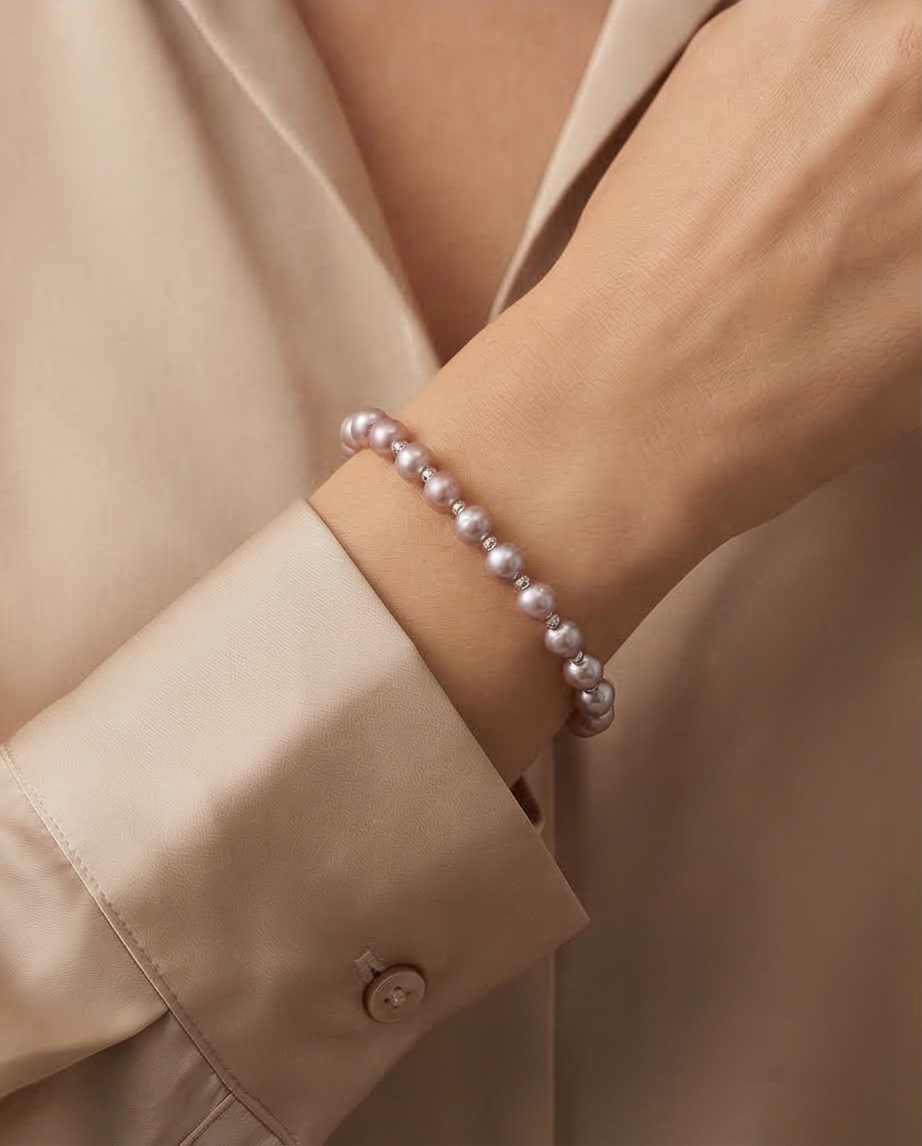 Souffle de Lilas -bracelet en perles de culture