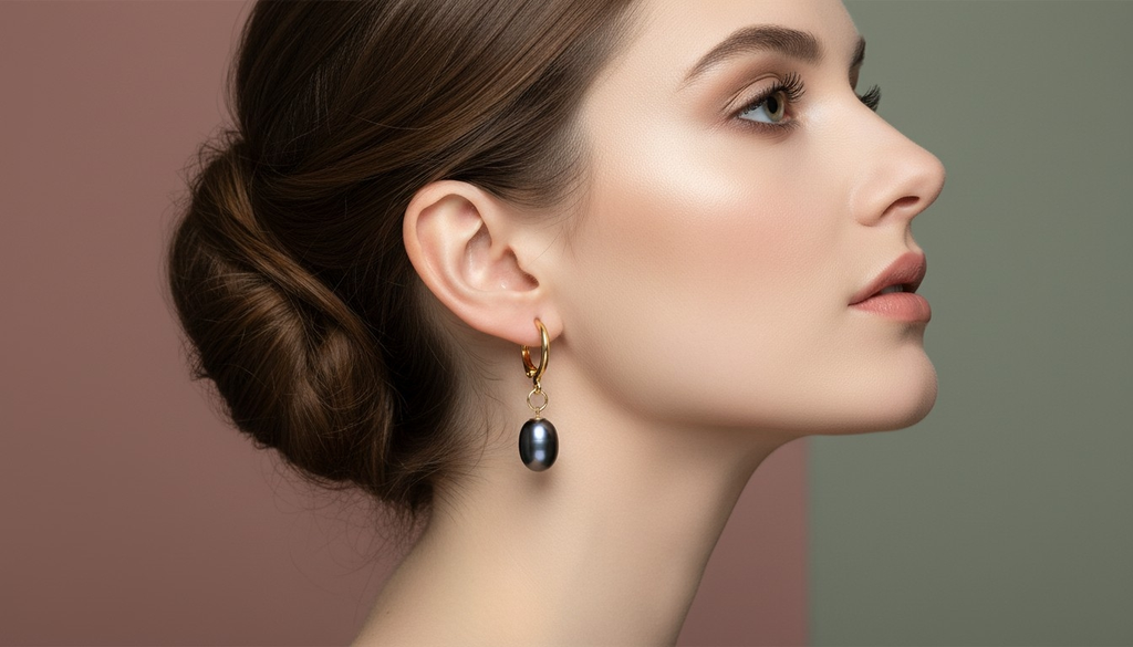 Boucles d oreilles en plaqué or 24k