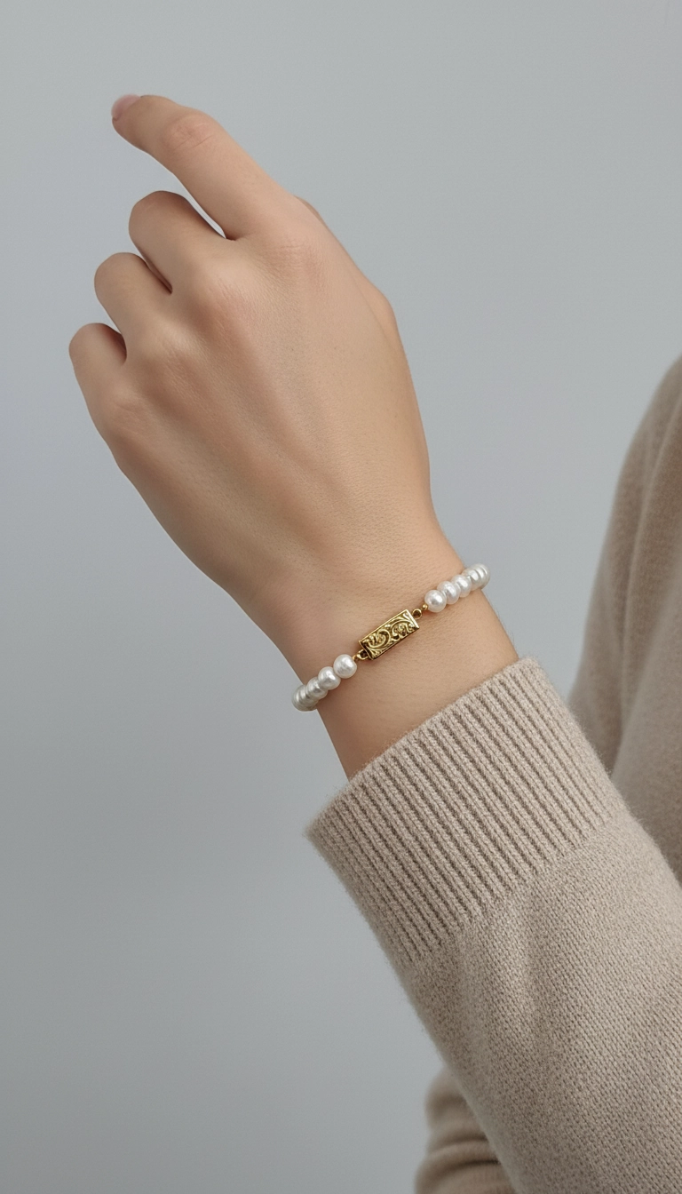 Bracelet perles de culture irrégulières