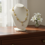 Collier en perles de culture rose