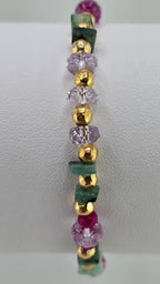 Bracelet en pierres fines et vermeil