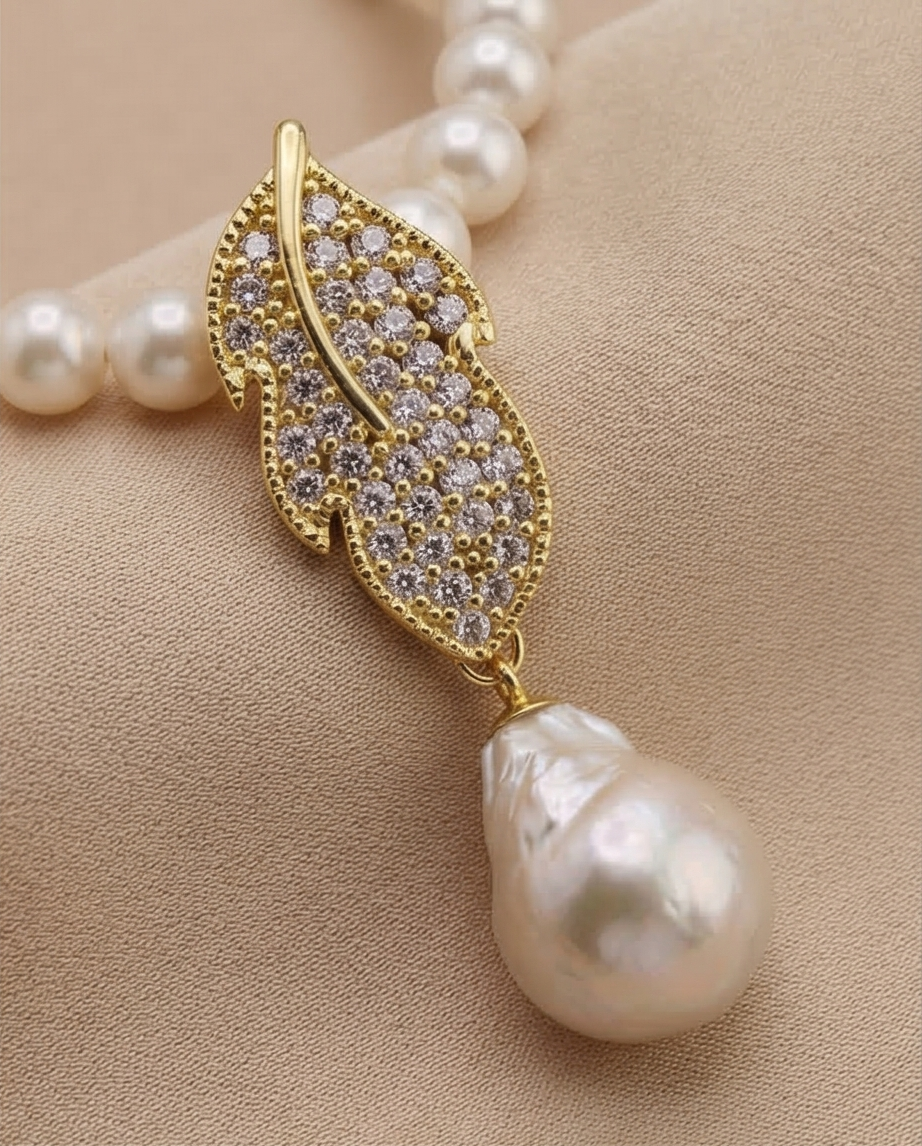 Lumière nacrée- collier en perles de culture