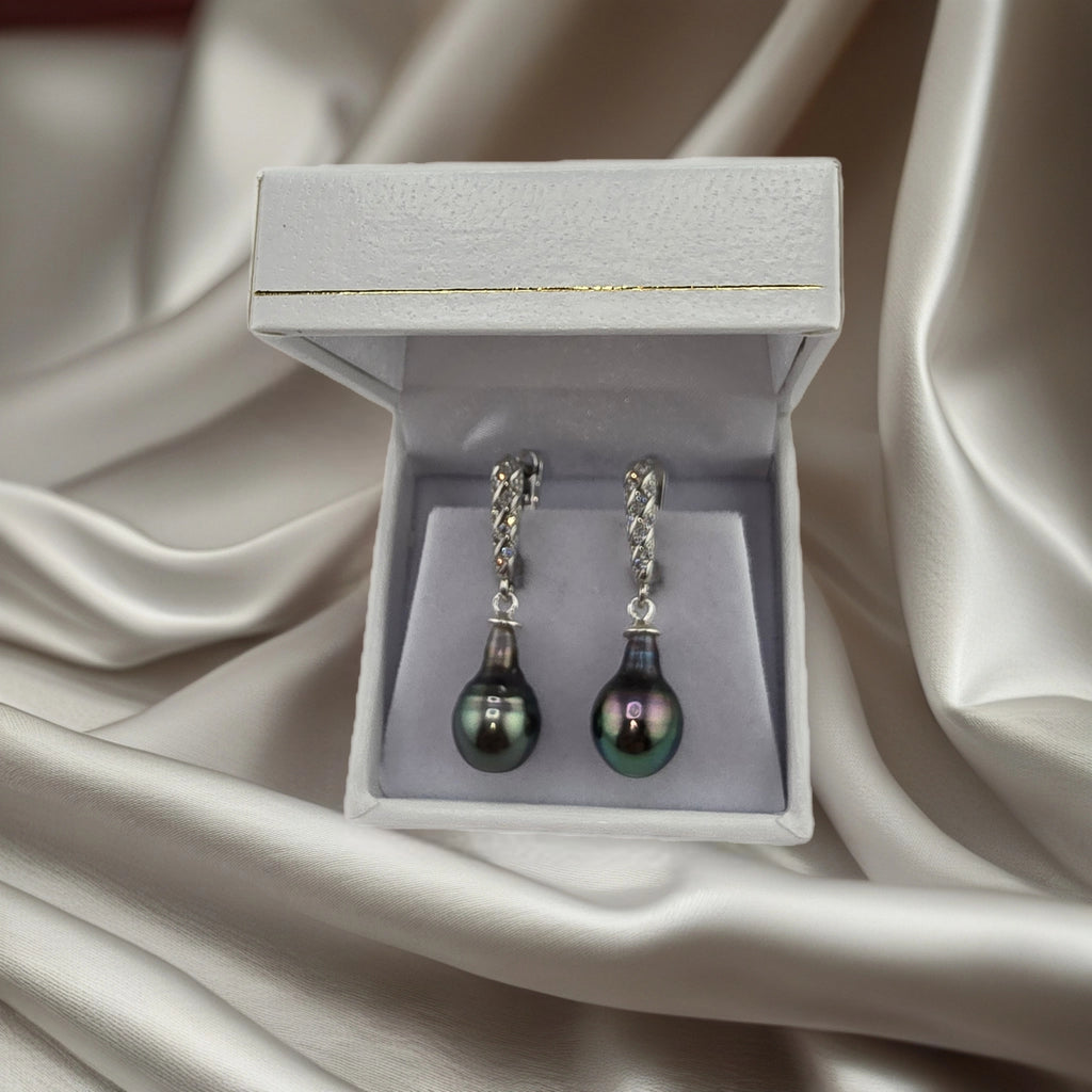 Boucles d oreilles- Goutte noire