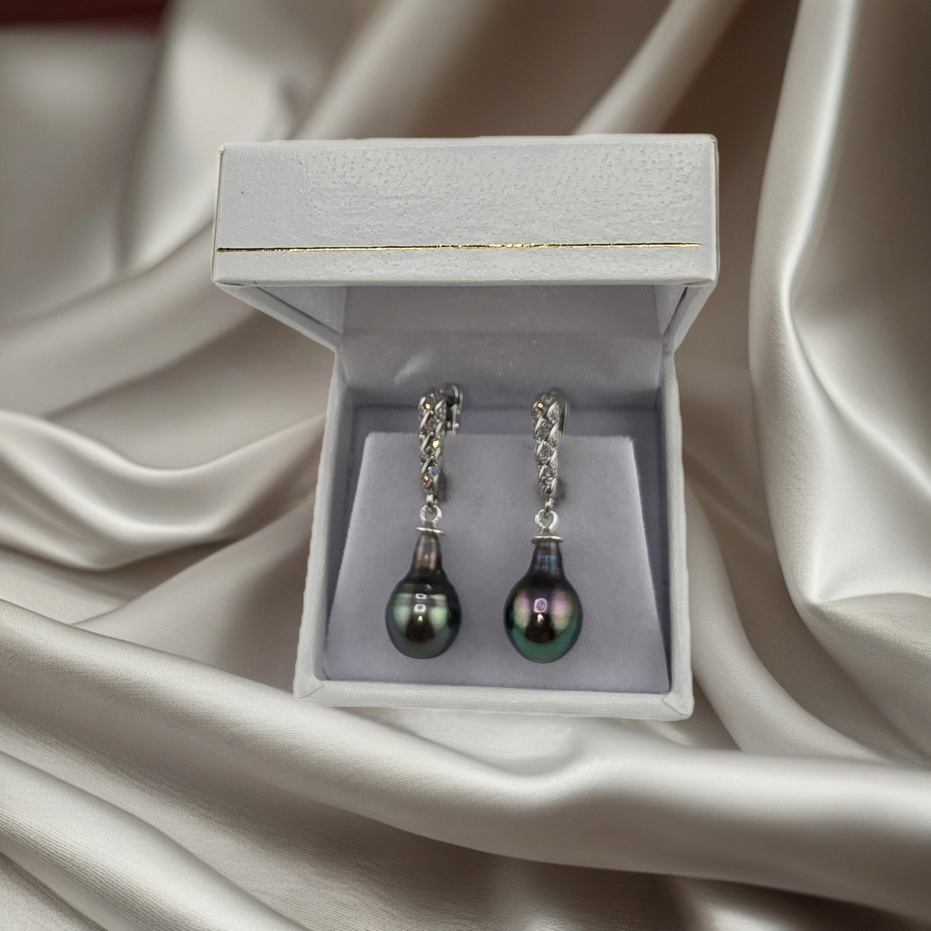 Boucles d oreilles- Goutte noire