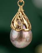 Baroque cultured pearl earrings