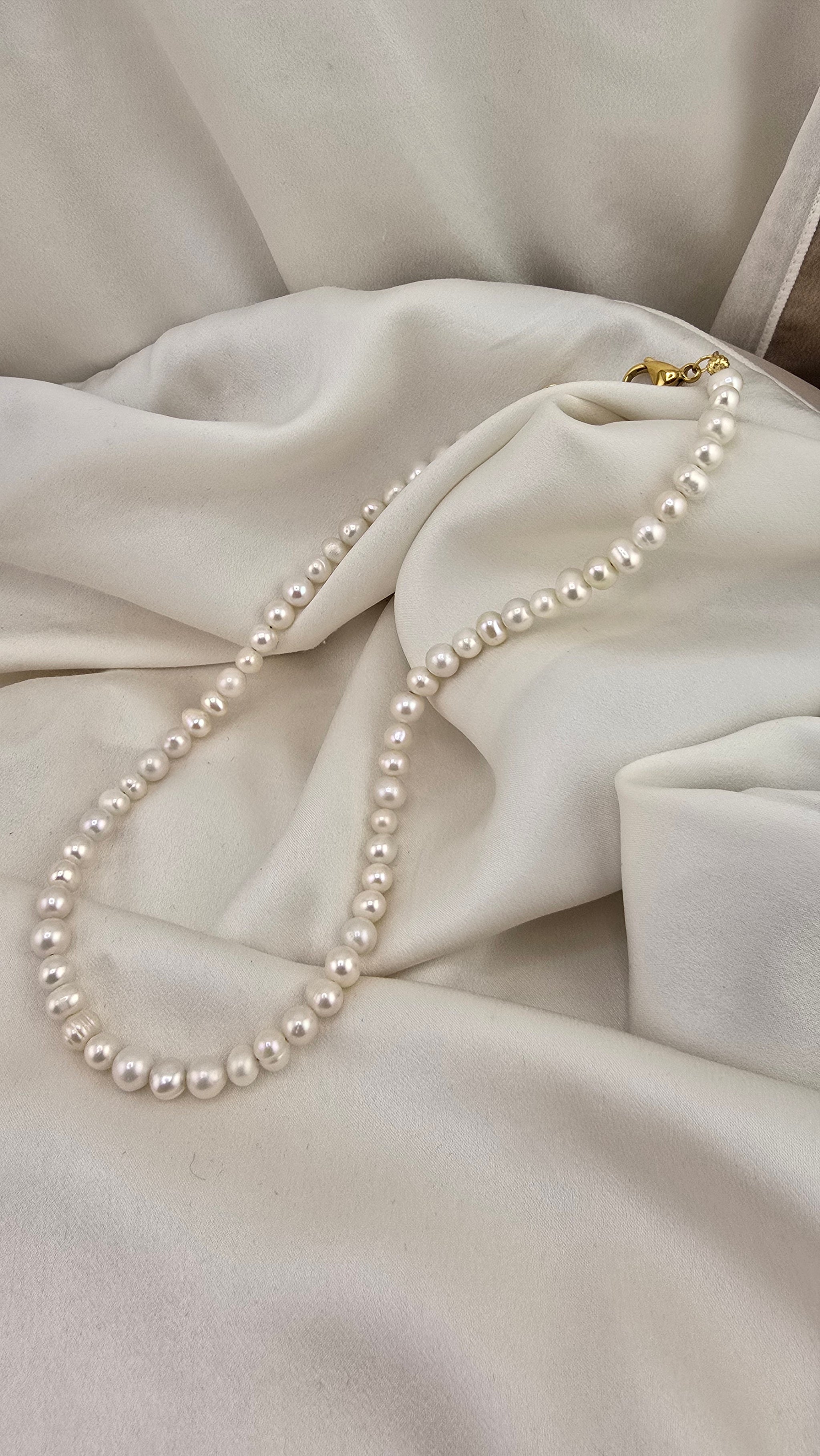 Collier de perles de culture irrégulières