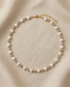 Lumière précieuse - collier perles de culture et labradorite