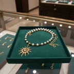 Collier de lumière et perles de culture