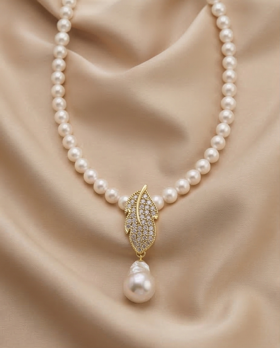 Lumière nacrée- collier en perles de culture