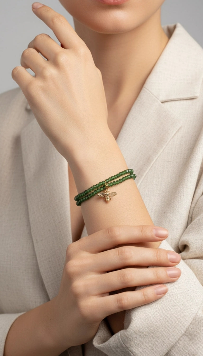 Bracelet en cristal vert