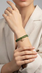 Bracelet en cristal vert