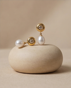 Boucles d’oreilles clous avec zircon