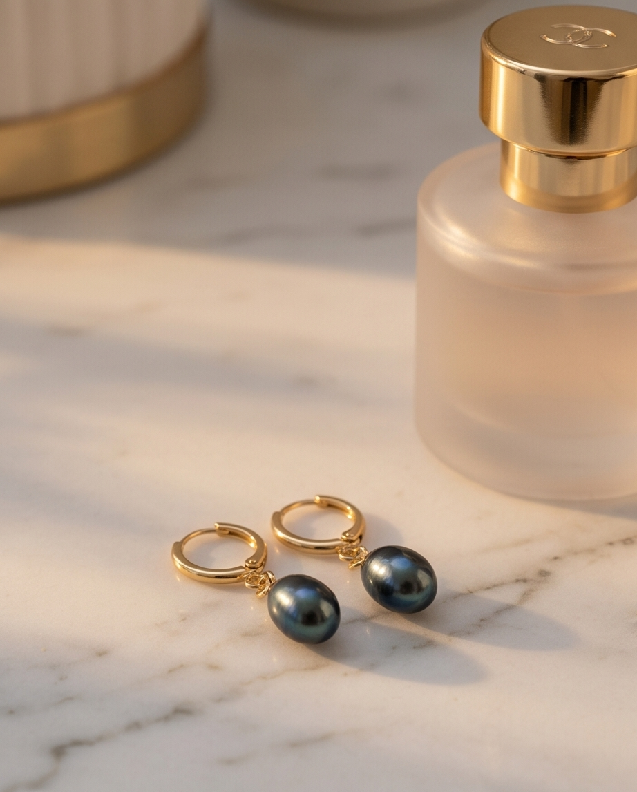 Boucles d oreilles en plaqué or 24k