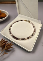 Collier éclat précieux en perles de culture et Rubis