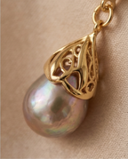 Boucles d'oreilles avec perles de culture baroque