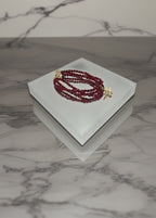 Bracelet en cristal rouge