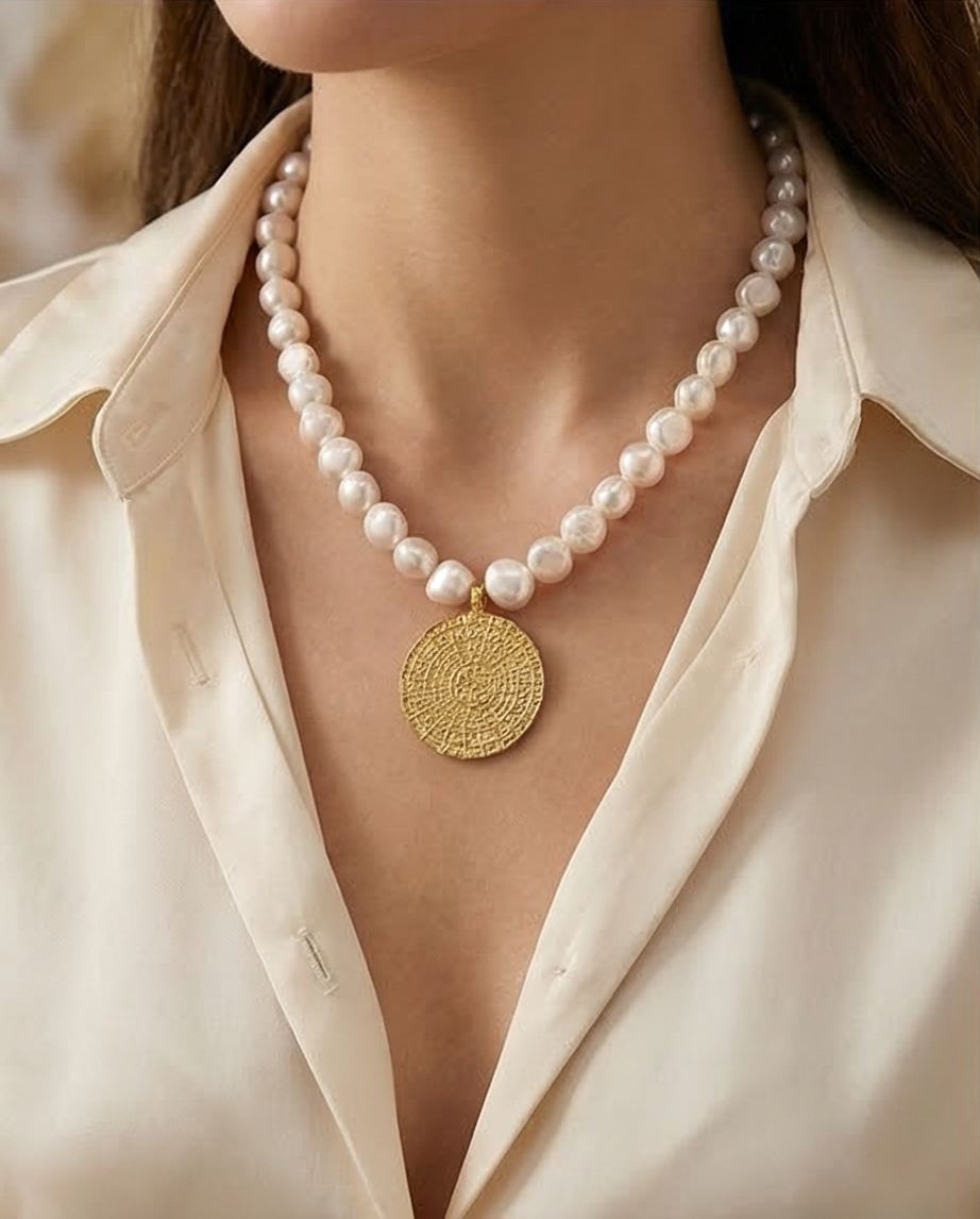Clarté royal - collier en perles de culture baroque
