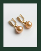 Boucles d oreilles avec perles de culture Édison couleur jaune or