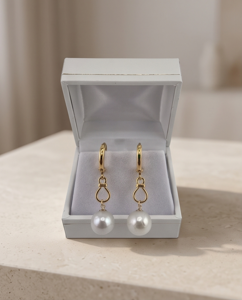 Boucles d'oreilles dormeuses or et perles de culture - Eclat Heritage