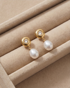 Boucles d’oreilles clous avec zircon