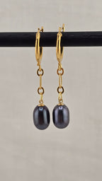 Boucles d’oreilles pendantes en plaqué or