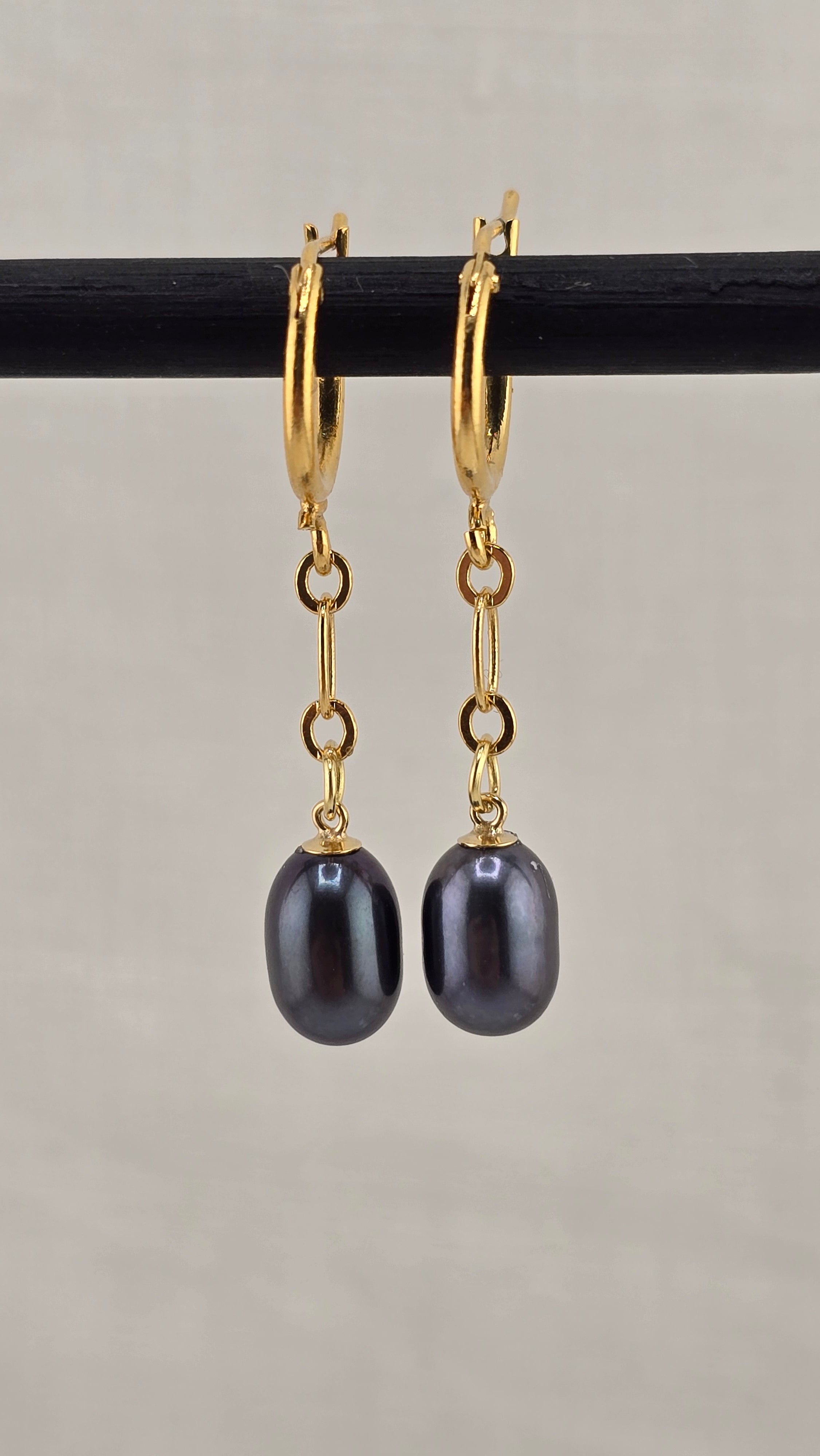 Boucles d’oreilles pendantes en plaqué or