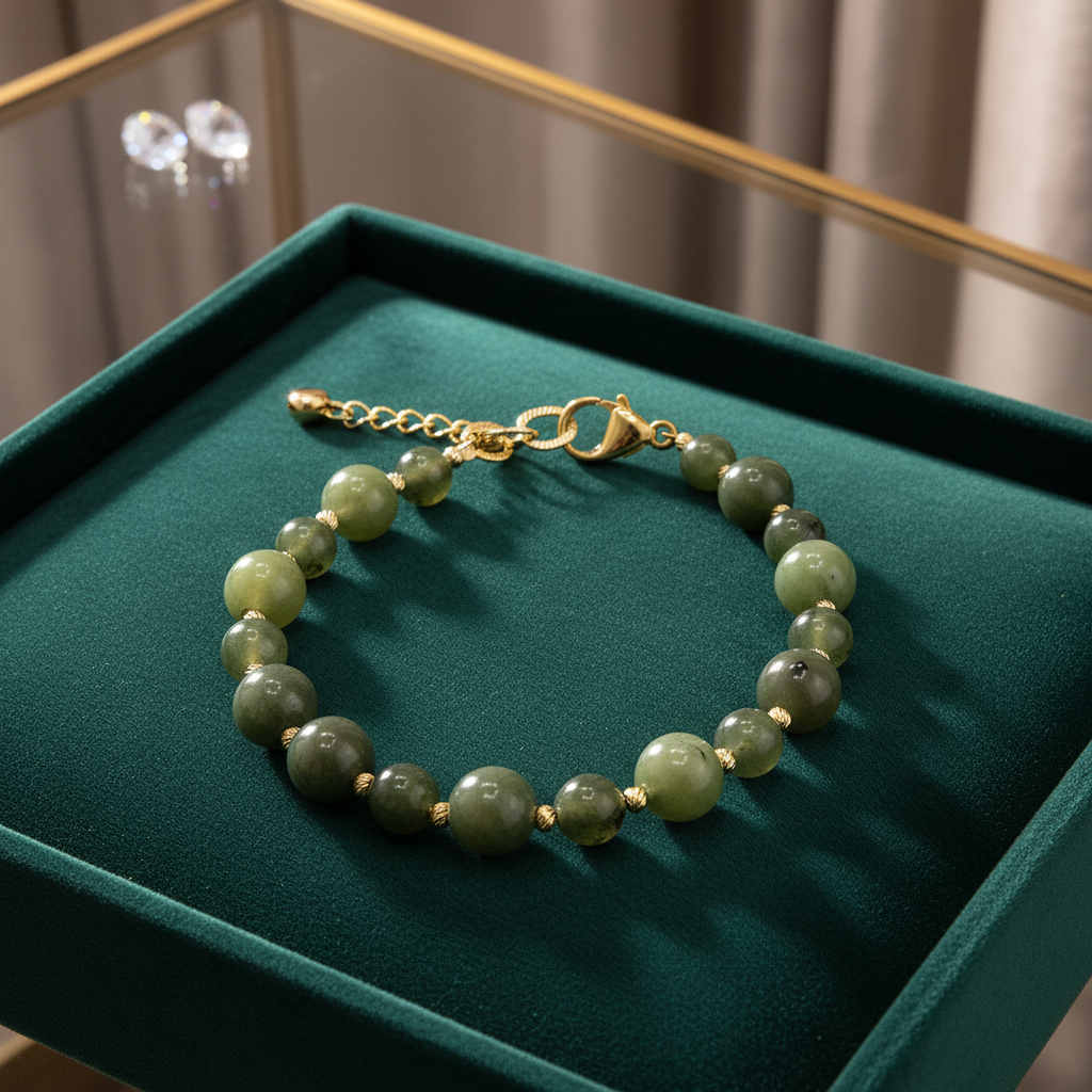 Bracelet en Agate verte