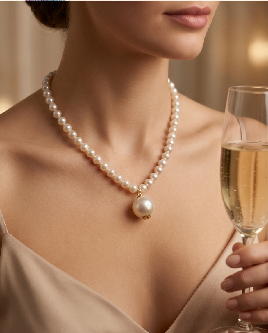 Reflet d'éternité- collier en perles de culture
