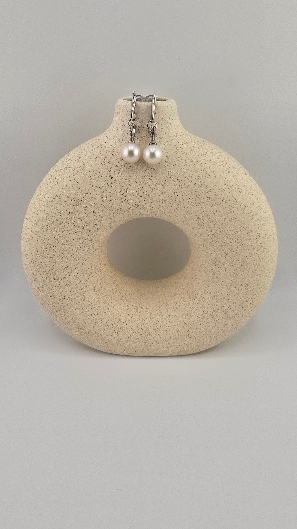 Boucles d’oreilles en strass et perles de culture