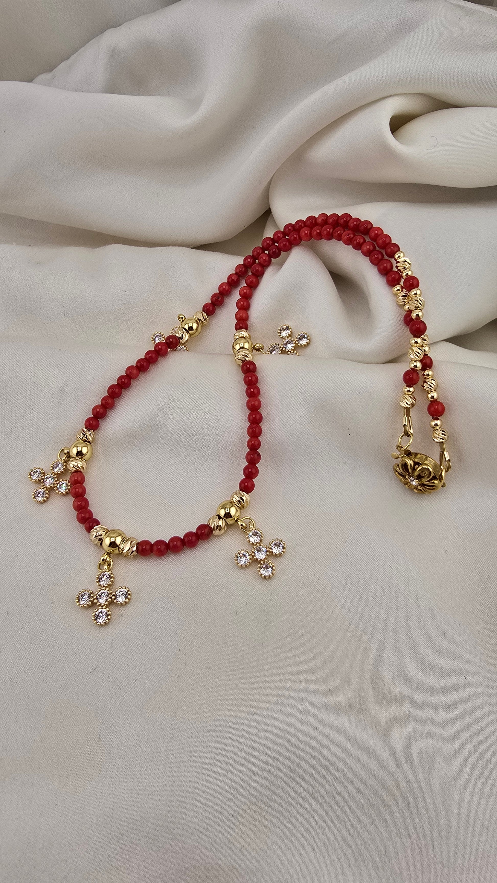 Collier en Nacre rouge