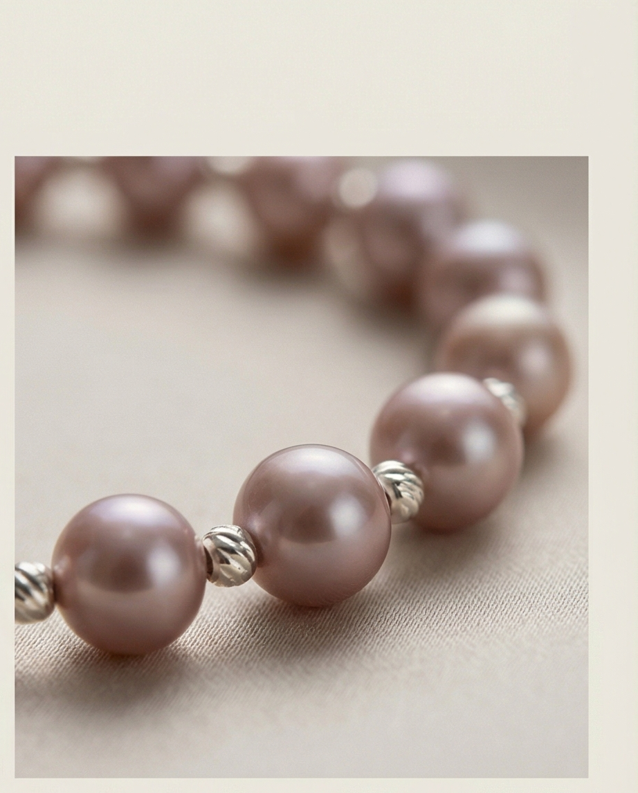 Souffle de Lilas -bracelet en perles de culture