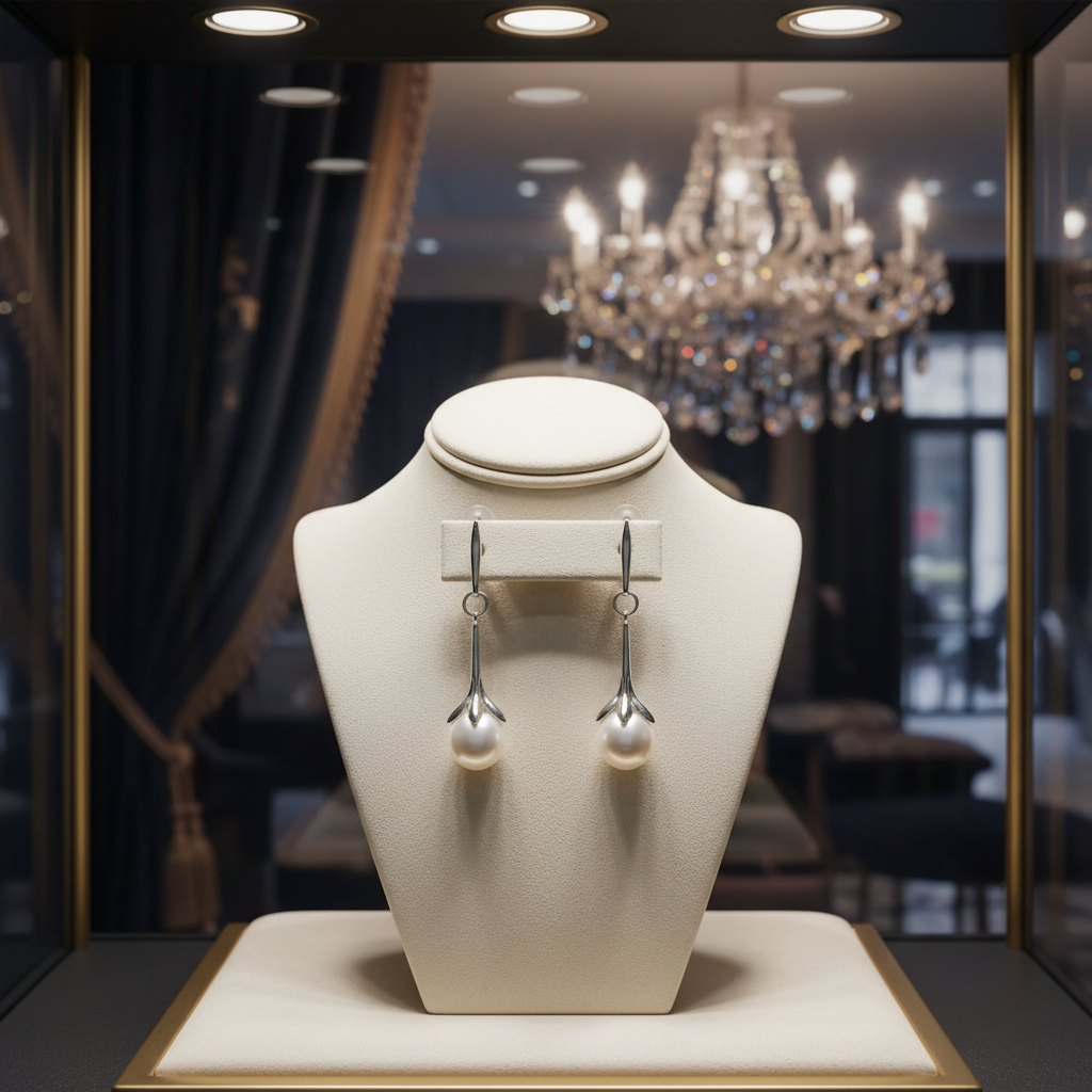 Boucles d ' oreilles en argent rhodié 925/1000