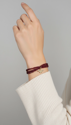 Bracelet en cristal rouge