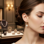 Boucles d’oreilles dormeuses avec perles de culture