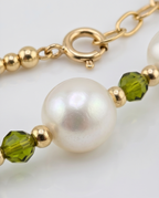 bracelet en plaqué or et perles de culture blanches baroques - vue 3